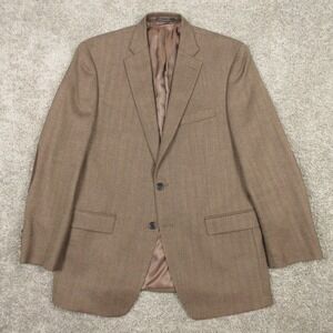 Lauren Ralph Lauren Jacket Mens 40 R Brown Herringbone Blazer Sport Coat Elbow